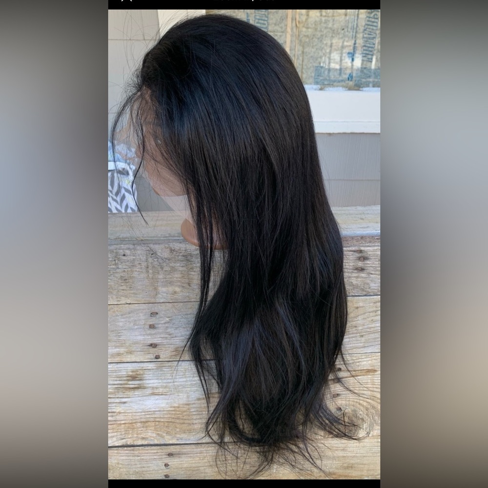 LUVME SILKY STRAIGHT GLUELESS 13X4 HD LACE WIG VIRGIN HUMAN HAIR PRE-PLUCKED - Picture 9 of 10